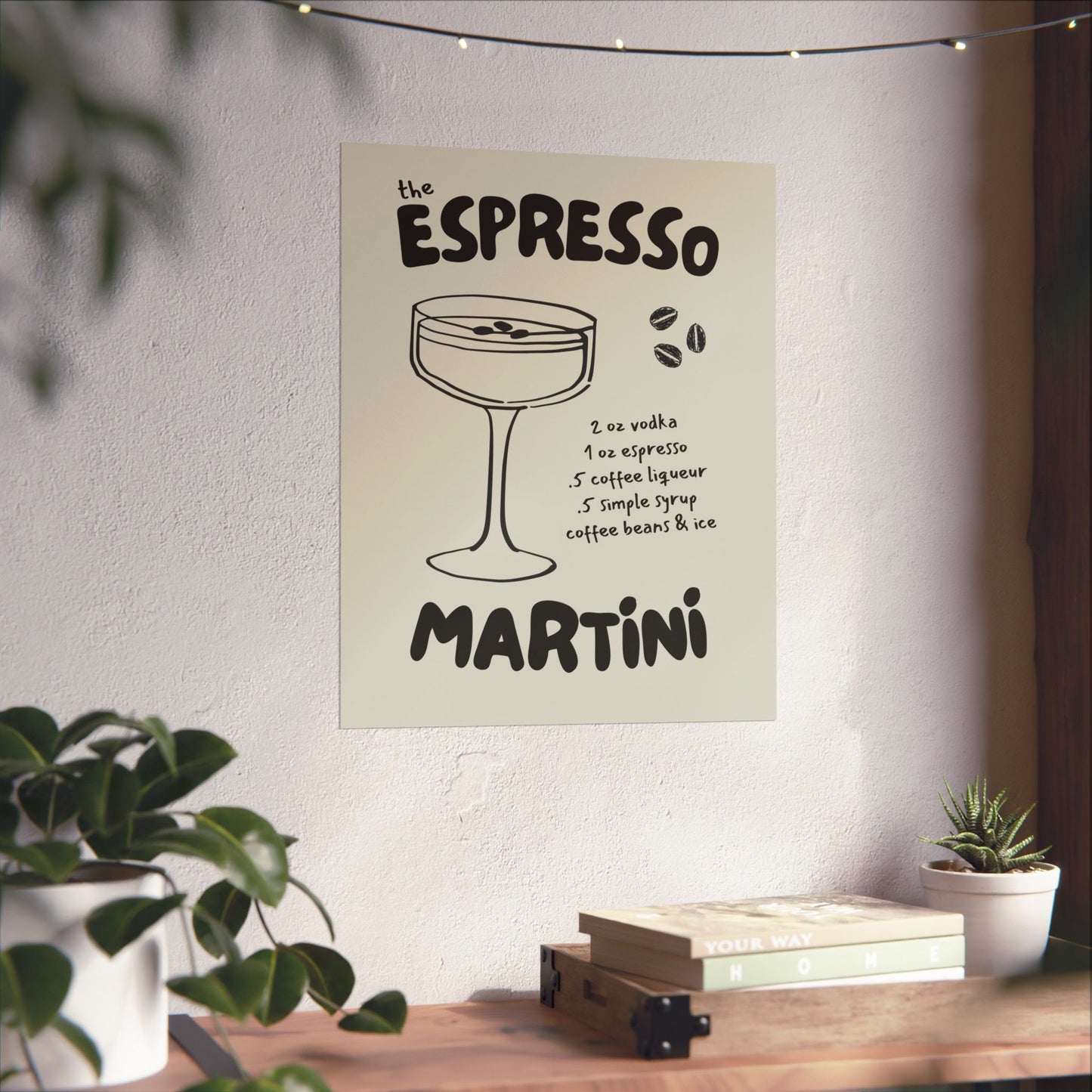 Espresso Martini Print| Bar Cart Wall Art