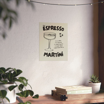 Espresso Martini Print| Bar Cart Wall Art