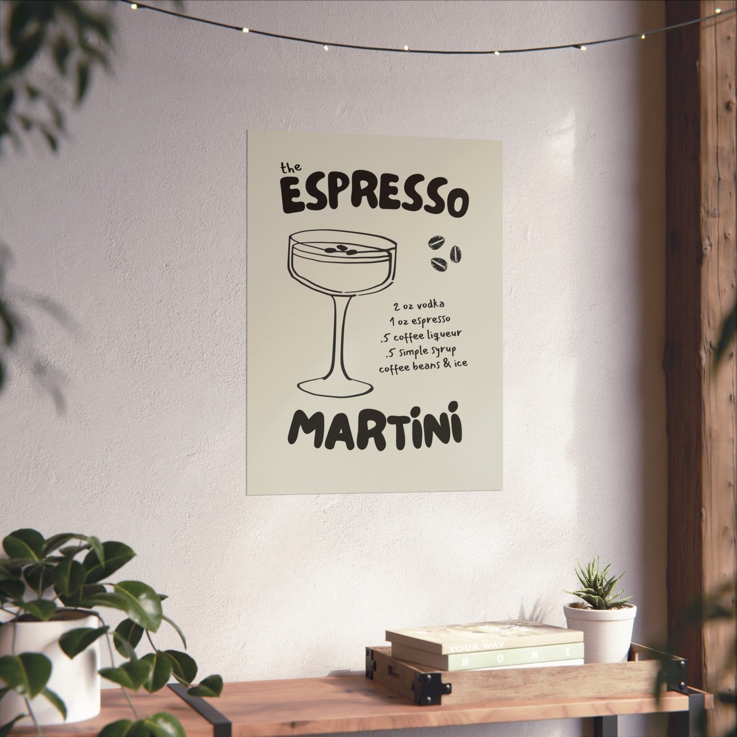 Espresso Martini Print| Bar Cart Wall Art