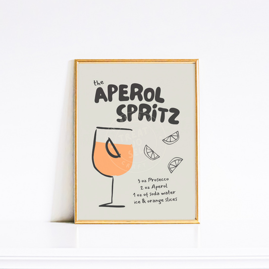 Aperol Spritz Print | Bar Wall Decor