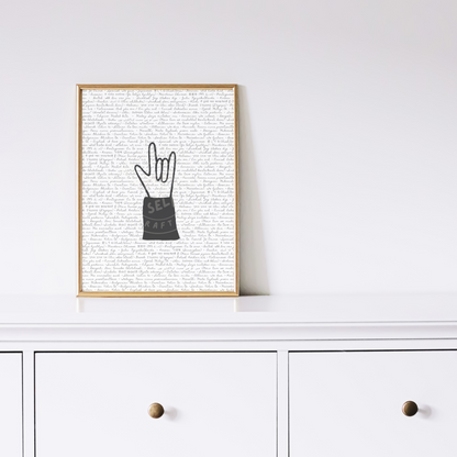 I Love You Print | ASL Wall Art