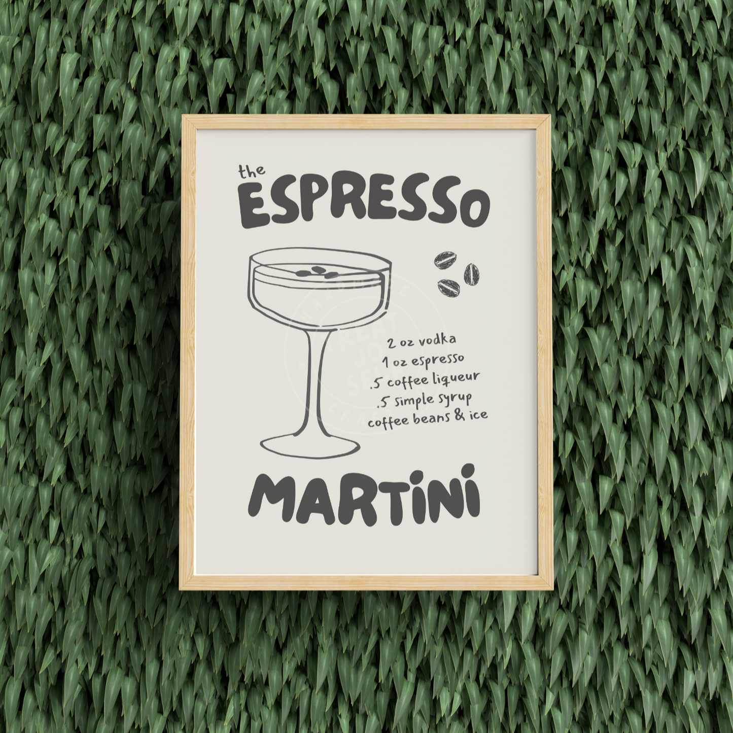 Espresso Martini Print| Bar Cart Wall Art