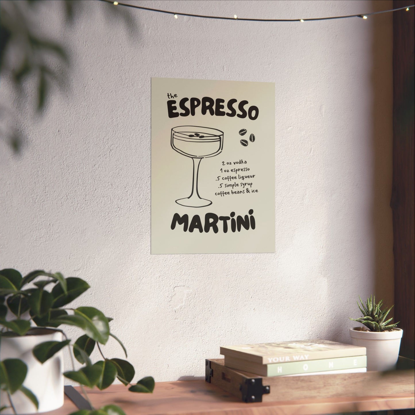 Espresso Martini Print| Bar Cart Wall Art