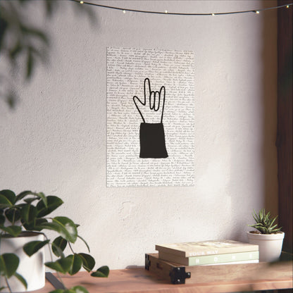 I Love You Print | ASL Wall Art