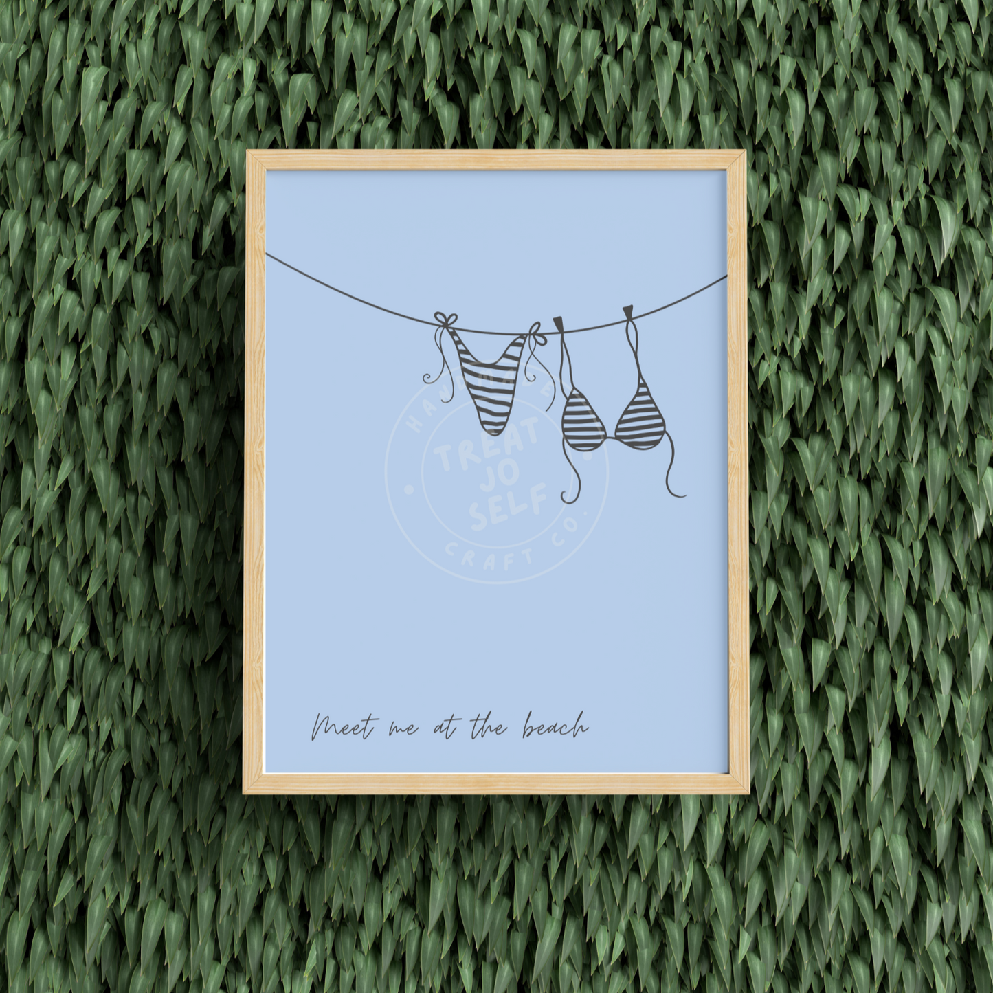 Meet me at the beach Print | Swimsuit Poster