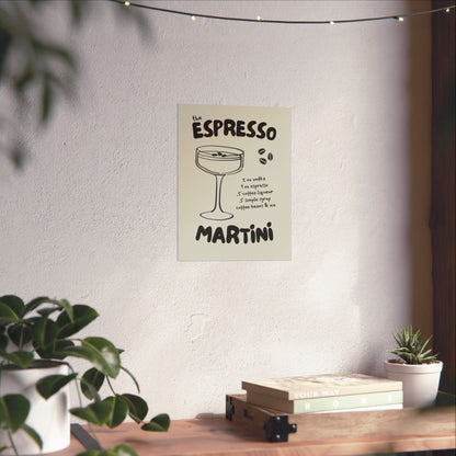 Espresso Martini Print| Bar Cart Wall Art