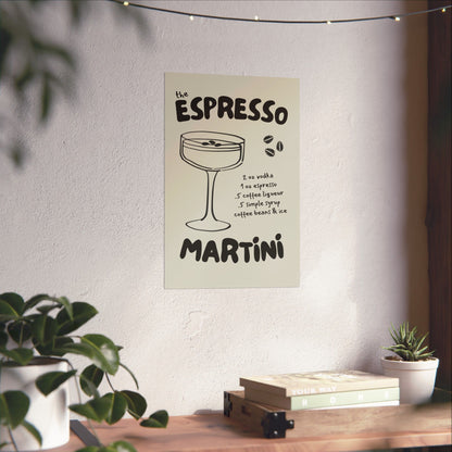 Espresso Martini Print| Bar Cart Wall Art