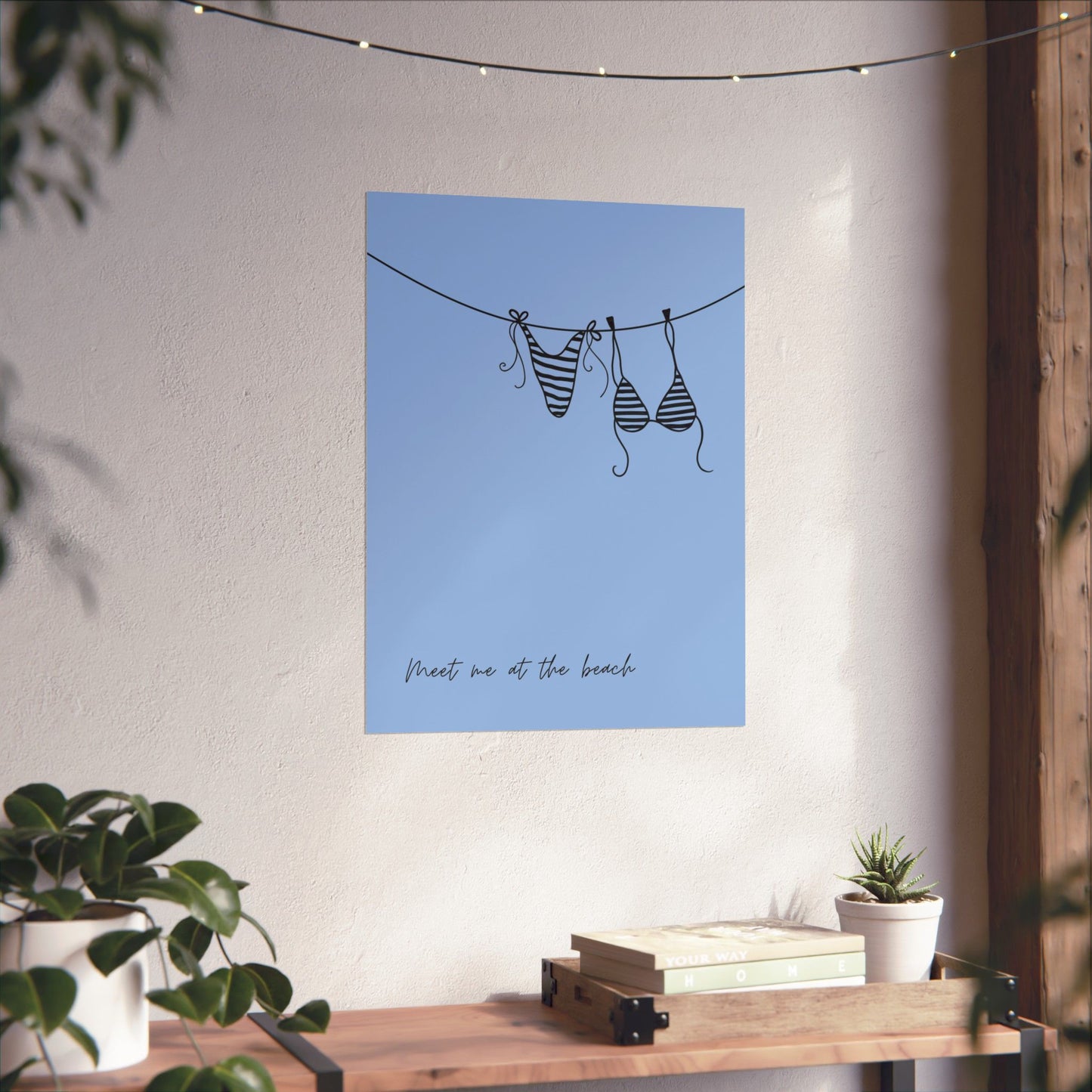 Meet me at the beach Print | Swimsuit Poster